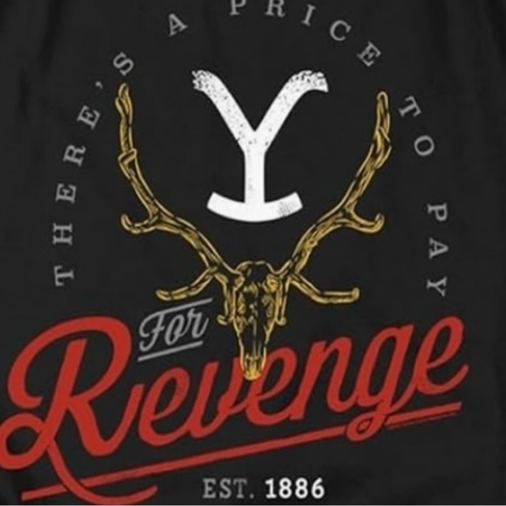 Yellowstone Revenge Skull/Unisex Adult T Shirt/Size: Small - Picture 3 of 9
